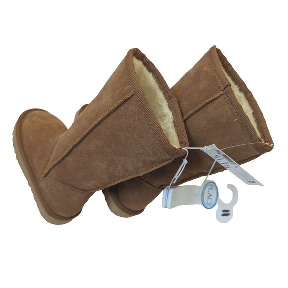 The Children's Place Girls Chalet Boot Furry Lined Winter Boot Brown 11 … - Picture 7 of 9